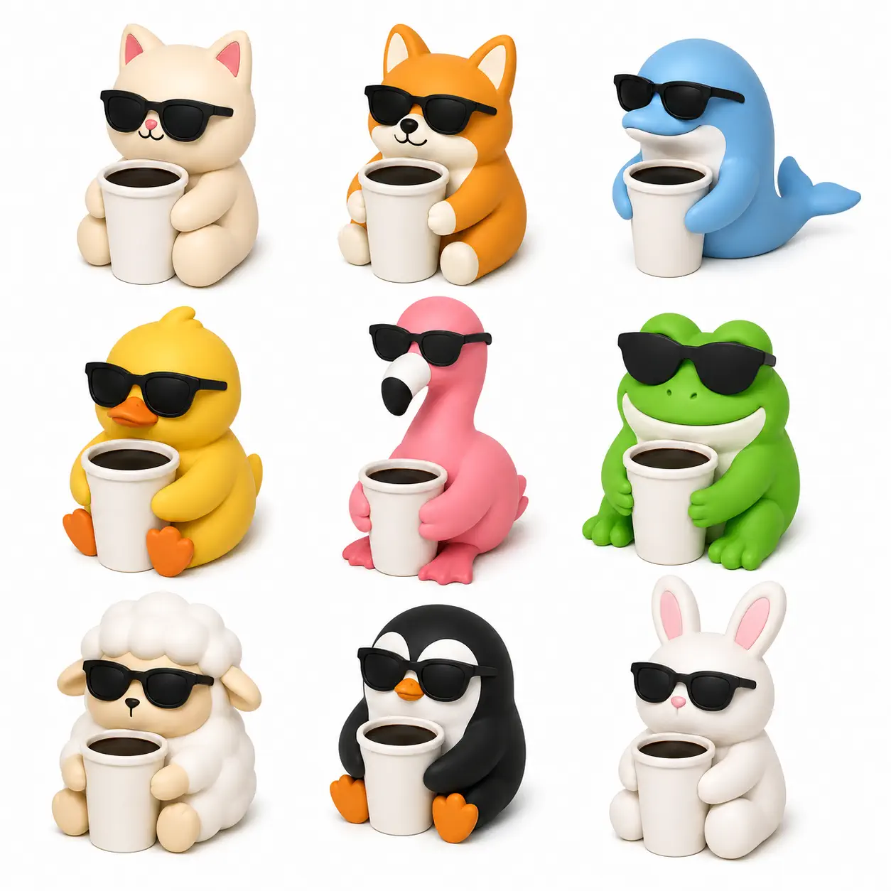 Coffee Collection - nine collectible characters